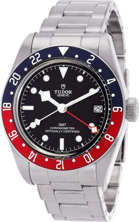 Tudor Pre-owned Tudor Black Bay GMT Automatic Chronometer Black Dial Pepsi Bezel Mens Watch M79830RB-0002