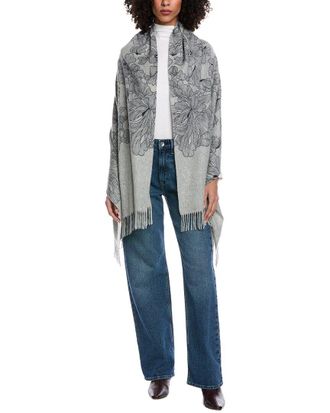 La Fiorentina Floral Print Wool & Cashmere-Blend Wrap