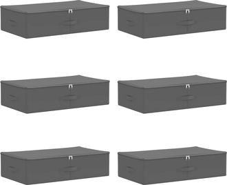 vidaXL Caja De Almacenamiento 6 Uds. Tejido No Tejido 70 X 40 X 18 Cm Vidaxl