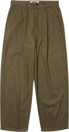 Woodbird WBRick Nickle Pant - Heren - Wijde Broeken - Groen - W31 - Polyester - Broeken