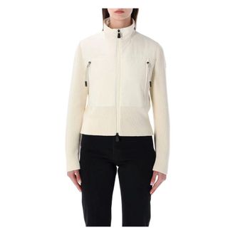 Moncler Padded Zip-Up Cardigan - female - Moncler - Zip-throughs - White - L - Sweatshirts & Hoodies