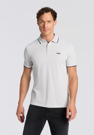 Boss Green by Hugo Boss Poloshirt BOSS GREEN Paddy, Herren, Gr. 4XL, grau (light, pastel grau053), Jersey, Obermaterial: 100% Baumwolle, regular fit, hoch geschlossener Aussc