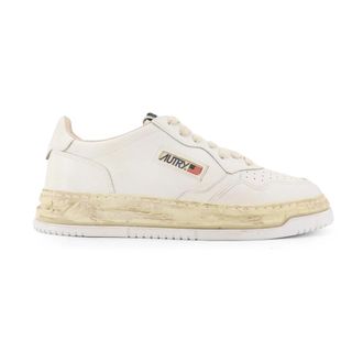 Autry Medalist Super Vintage Low Sneakers - Heren - Sneakers - Wit - 39 EU - Katoen - Schoenen