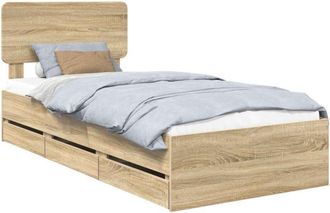vidaXL Estructura De Cama Roble Sonoma 100 X 200 Cm Madera Ingenieril Vidaxl