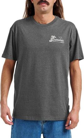 Quiksilver Island Vibin Graphic T-Shirt in Charcoal Heather at Nordstrom, Size Xx-Large
