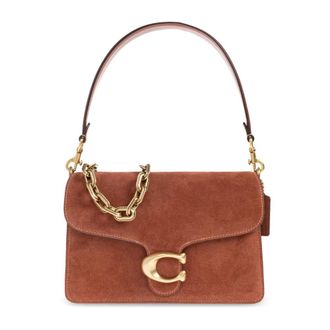Coach Shoulder Bags, female, Brown, Size: ONE SIZE Tabby Suede Shoulder Bag