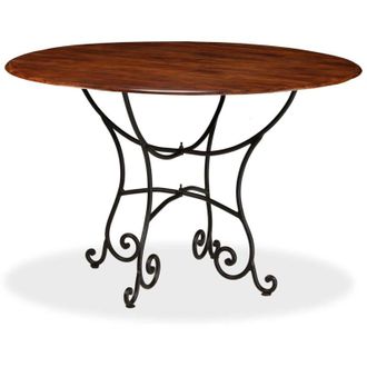 vidaXL Tavolo da Pranzo in Legno di Acacia Finitura Ambra 120x76 cm - Vidaxl