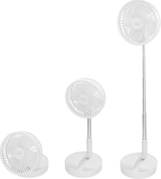 OEM Ventilador Inal&aacute;mbrico, Compacto Y Plegable, 4 Modos De Aire, Autonom&iacute;a De 2 A 6 Horas, Tubo Telesc&oacute;pico De 39 A 102 Cm, Cargador Usb Incluido, Recarg