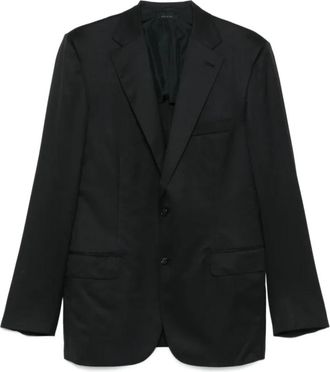 Brioni Blazers - Heren - Business blazers - Zwart - L - Wol - Kostuums