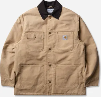 Carhartt Work in Progress Men s OG Chore Coat WIP Dusty H / Tobacco (Stone Canvas)