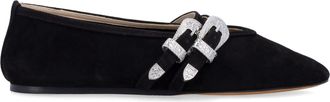 Le Monde Beryl Black Ballet Claudia Slipper Suede Flats