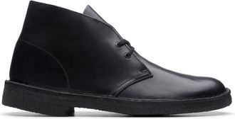 Clarks Desert Boot in Black Leather