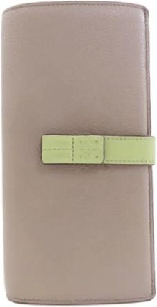 Loewe Pre-owned Portemonnee - Dames - Vintage Accessoires - Grijs - ONE Size - Leer - Vintage