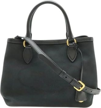 Prada Pre-owned Logo Jacquard Leather 2way Handbag - - Pre-owned - Donna - Nero - ONE SIZE