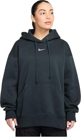 Nike Sportswear Phoenix Fleece Oversized Pullover Hoodie Womens Sweatshirt Seaweed/Sail : 2XL (US 20-22), Cotton/Polyester