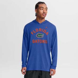 Jordan Brand Mens Jordan Brand Royal Florida Gators Primetime Arch Tri-Blend Dri-FIT Long Sleeve Hooded T-Shirt at Nordstrom, Size Xxx-Large