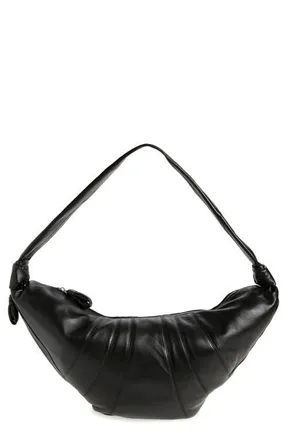 Christophe Lemaire Large Croissant Leather Bag in Black at Nordstrom