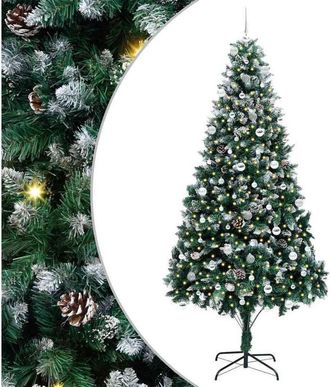 vidaXL &Aacute;rbol De Navidad Artificial Verde 240 Cm Pvc Y Acero Y Pl&aacute;stico Vidaxl