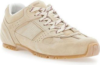Alohas Womens Low-Top Sneakers Tb.56 Beige Suede Cow Leather Trainers