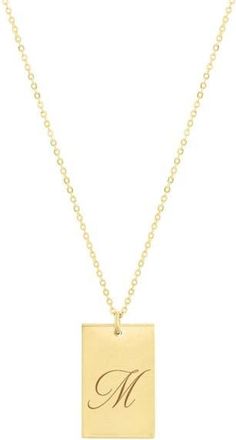 Set & Stones Stella Initial Necklace in Gold /N at Nordstrom, Size 20