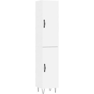 vidaXL Aparador Alto Madera De Ingenier&iacute;a Blanco 34,5x34x180 Cm Vidaxl