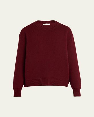 The Row Parth Cashmere Oversized Crewneck Sweater