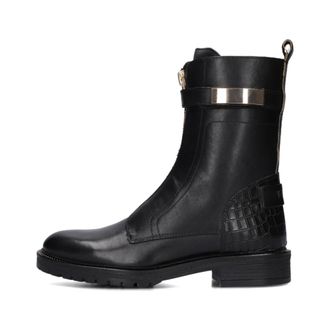 Notre-V Schoenen, Dames, Zwart, 40 EU, Leer, Dungaball Enkellaarsjes