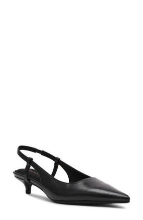 Anne Klein Shorty Slingback Pump in Black Patent at Nordstrom Rack, Size 5