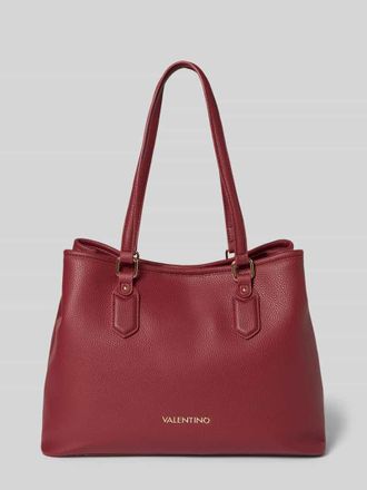 Valentino Handbags Handtasche mit Label-Applikation in Bordeaux, Größe 1