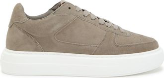 Cleens Court Panelled Suede Sneakers - Taupe - 9.5 (IT43.5 / UK9.5)