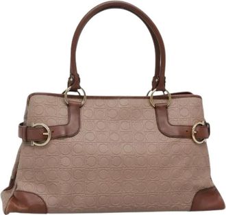 Ferragamo Tweedehands leren handtassen - Dames - Vintage Handtas - Bruin - ONE Size - Leer - Vintage