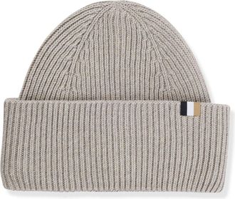 HUGO BOSS Accessoires Boss Laura Geribde muts in grijs