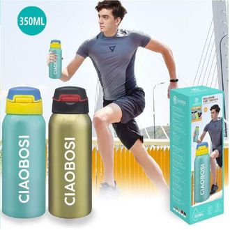 Trade Shop Trade Shop - Thermos Acciaio Termos 350 Ml Bottiglia Borraccia Termica Porta Vivande Tx-9074