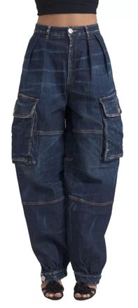 Dsquared2 Dsquared&sup2; High Waist Cotton Cargo Baggy Womens Jeans (Pre-Owned)