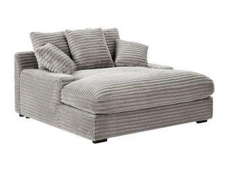 Vente-Unique Div&aacute;n de 2 plazas de pana gruesa color gris ESARTO de Pascal Morabito