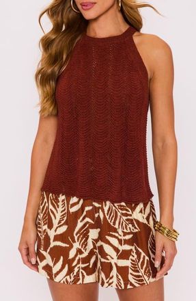 VICI Collection Verona Sleeveless Sweater in Dark Brown at Nordstrom, Size X-Large