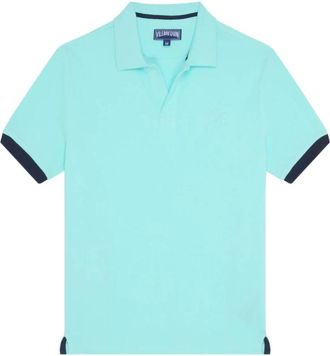Vilebrequin Piqu&eacute; polo shirt van katoen - Heren - Polos - Blauw - M - Katoen - Tops