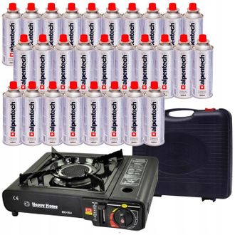 OEM Hornilla Port&aacute;til Para Camping, Parrilla Para Camping, Cartuchos De Gas, 28 Piezas