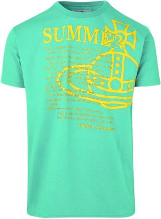 Vivienne Westwood Zomer Klassiek T-Shirt - Dames - T-shirts - Groen - XS - Katoen - Tops