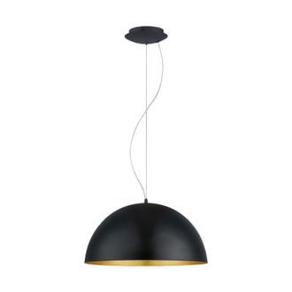 Loops Pendant Ceiling Light Black Outer Colour Gold Inner Colour Shade Bulb E27 60W