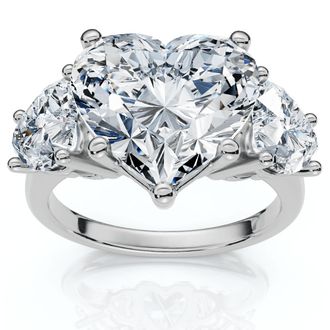 Pompeii3 Certified 5Ct Heart Shape Diamond Engagement Ring 14k Gold or Platinum Lab Grown