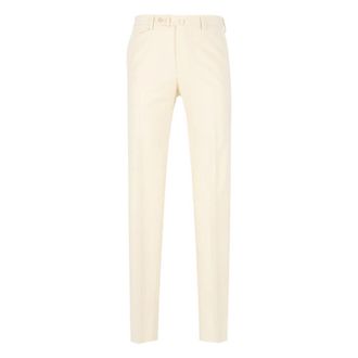 Tagliatore Broeken, Heren, Beige, L, Wol, Wool Flannel Broeken