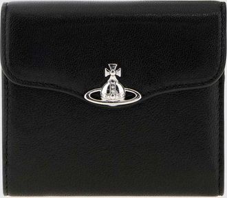 Vivienne Westwood Hunter Tri-Fold Leather Wallet with Orb Logo