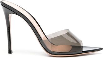 Gianvito Rossi 105mm Elle transparent sandals - women - Leather - 37.5 - Black