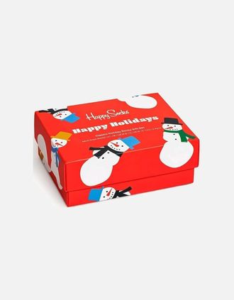 Happy Socks Mens 2-Pack Snowman Socks Gift Box, Red - Size: 7/11/10.5/11.5/7.5/10/8/12/12.5/8.5/9.5/9