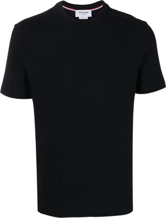 Thom Browne Short Sleeve Tee - Heren - T-shirts - Blauw - L - Katoen - Tops