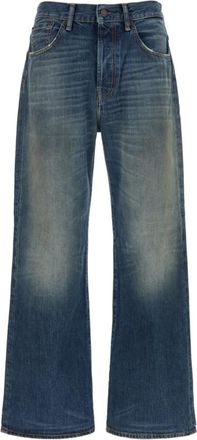 Acne Studios Blue Flared Mid Rise Jeans