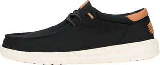 Hey Dude Paul Canvas 43151-001 Mens Black Moc Toe Slip On Comfort Shoes LIQ1773
