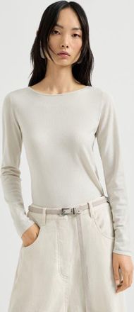 Brunello Cucinelli Cashmere and silk Sparkling sweater in Milk at Nordstrom, Size Xx-Large Eu