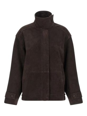 Rotate high-neck oversized jacket - Brown